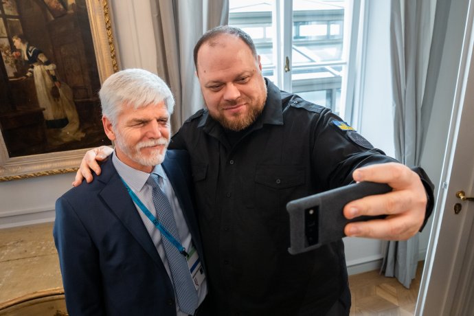 Ruslan Stefančuk Petra Pavla požádal i o selfie. Foto: Tomáš Fongus, tým Petra Pavla.
