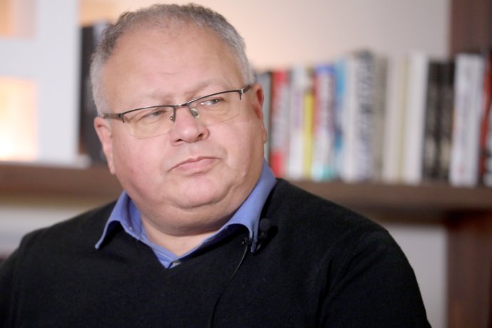 Bývalý zmocněnec vlády pro oblast médií a dezinformací Michal Klíma na debatě Deníku N. Foto: Ludvík Hradilek, Deník N