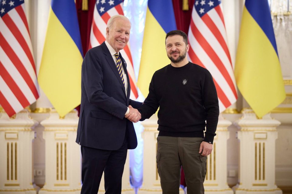 Joe Biden a Volodymyr Zelenskyj. Zdroj: Telegramový kanál ukrajinského prezidenta