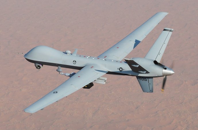 Americký dron MQ-9 Reaper. Foto: Wikipedie, Lt. Col. Leslie Pratt