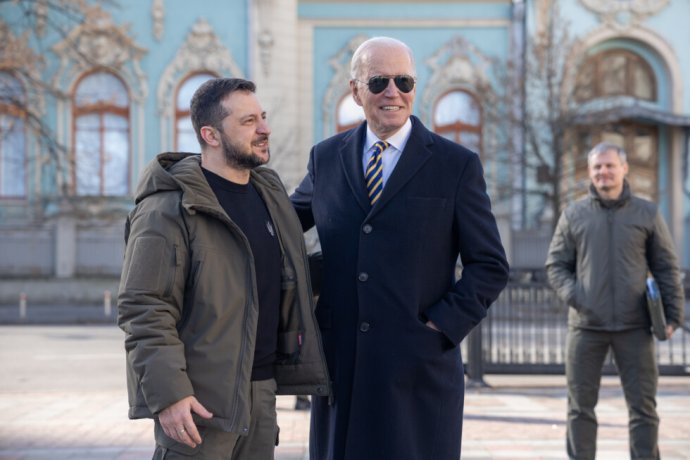 Volodymyr Zelenskyj a Joe Biden v Kyjevě. Foto: Bílý dům