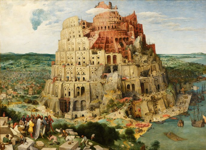 Legendární obraz Pietra Bruegela staršího Stavba babylonské věže. Repro Wikimedia Commons