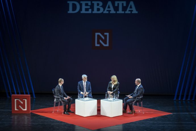 Prezidentská Debata N s Petrem Pavlem a Zuzanou Čaputovou. Foto: Tomáš Benedikovič, Denník N
