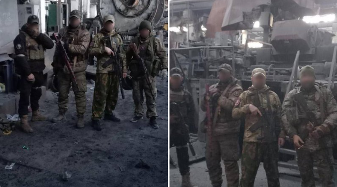 Ruská vojska se dostala do průmyslového komplexu v Bachmutu, kde v prosinci Zelenskyj vyznamenal obránce města. Foto – twitter/MilitaryLand.Net