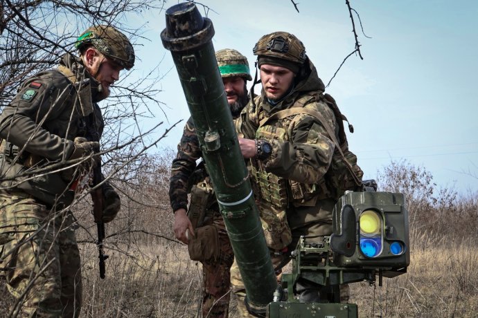 Ukrajinští vojáci u Bachmutu. Foto: ČTK