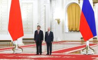 Čínský a ruský vůdce se dnes opět sešli, vyslechli společně státní hymny a odebrali se k jednání o budoucnosti světa. Foto: kremlin.ru