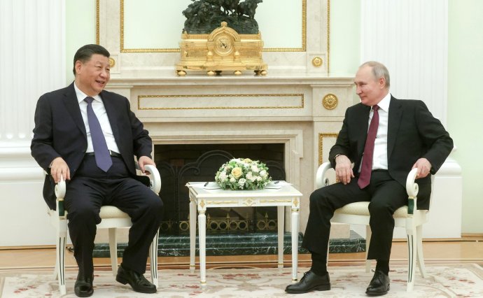 Oba lídři, Si i Putin, se vzájemně oslovovali příteli. Jen Si byl ten silnější "přítel". Březnová návštěva čínského prezidenta v Moskvě. Foto: kremlin.ru