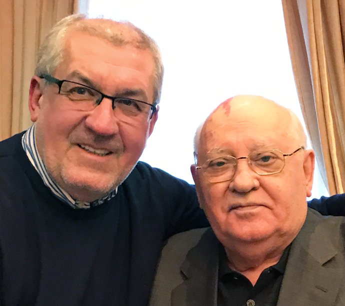 János Zolcer a Michail Gorbačov. Přátelství je pojilo přes dvacet let. Foto: Archiv Jánose Zolcera