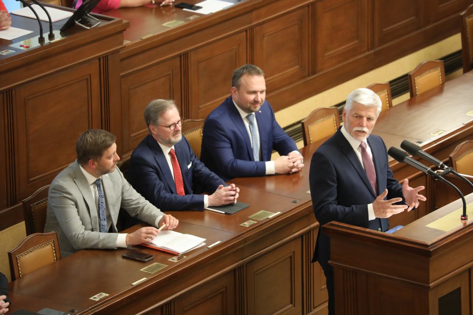 Petr Pavel ve Sněmovně. Foto: Ludvík Hradilek, Deník N