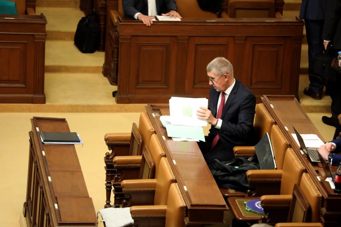 Andrej Babiš tento týden ve Sněmovně důkladně procvičil svá mluvidla. Foto: Ludvík Hradilek, Deník N