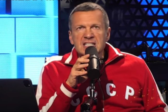 Propagandista Solovjov komentoval útok na pskovské letiště po svém. Foto: Priamoj Efir