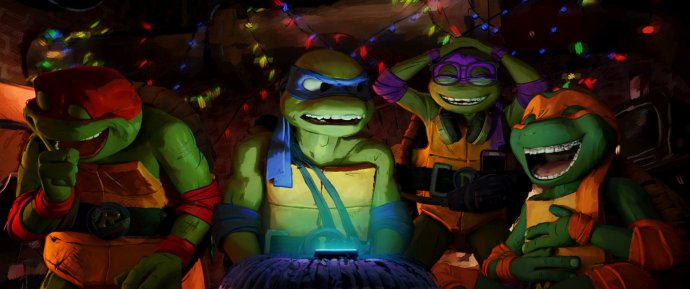 Rafael, Leonardo, Donatello a Michelangelo aneb Želvy Ninja: Mutantí chaos. Foto: Cinemart