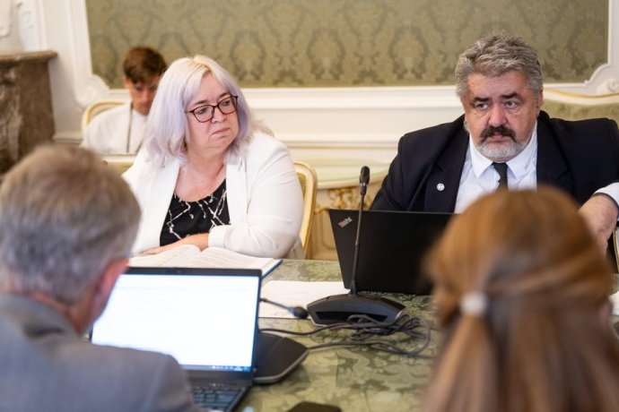 Senátoři Jana Zwyrtek Hamplová a Michael Canov. Foto: Senát