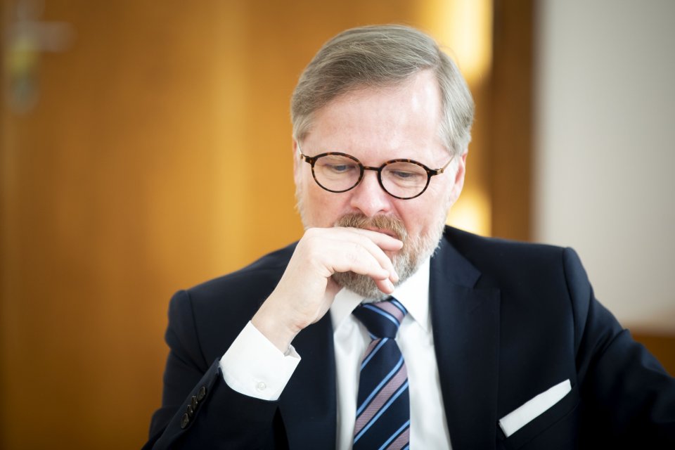 Premiér Petr Fiala. Foto: Gabriel Kuchta