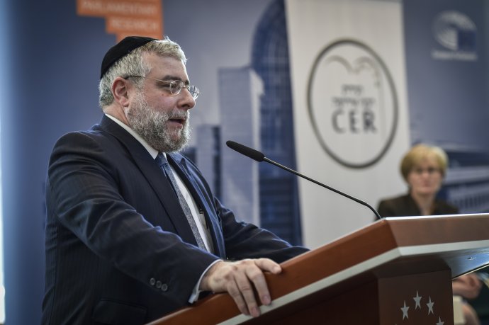 Rabín Pinchas Goldschmidt je předsedou Konference evropských rabínů a do loňského roku byl i hlavním moskevským rabínem. Fotka z roku 2017. Foto: Evropská unie, Evropský parlament