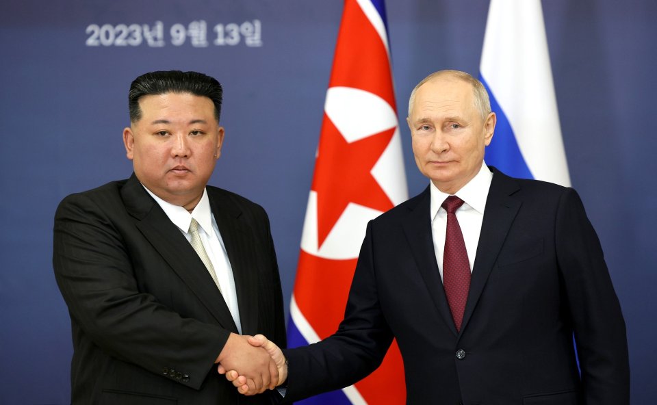 Kim Čongun a Vladimir Putin. Foto: kremlin.ru