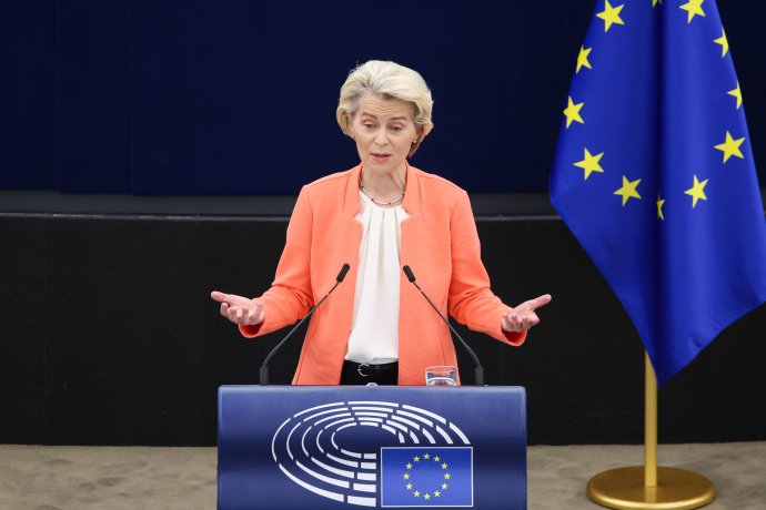 Ursula von der Leyen v Evropském parlamentu ve Štrasburku. Foto: EU