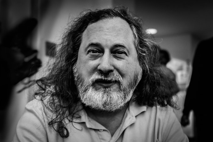 Richard Stallman v roce 2015. Foto: Frank Karlitschek, Wikimedia Commons, CC-BY-SA 3.0