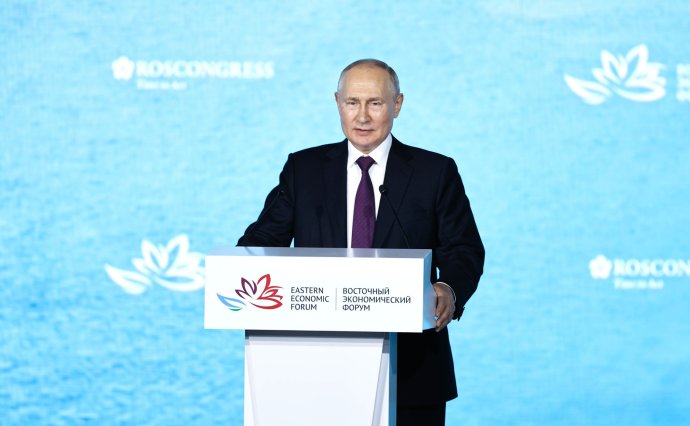 Vladimir Putin na Východním ekonomickém fóru. Foto: Vjačeslav Viktorov, Fond Rosskongres, Kreml, kremlin.ru