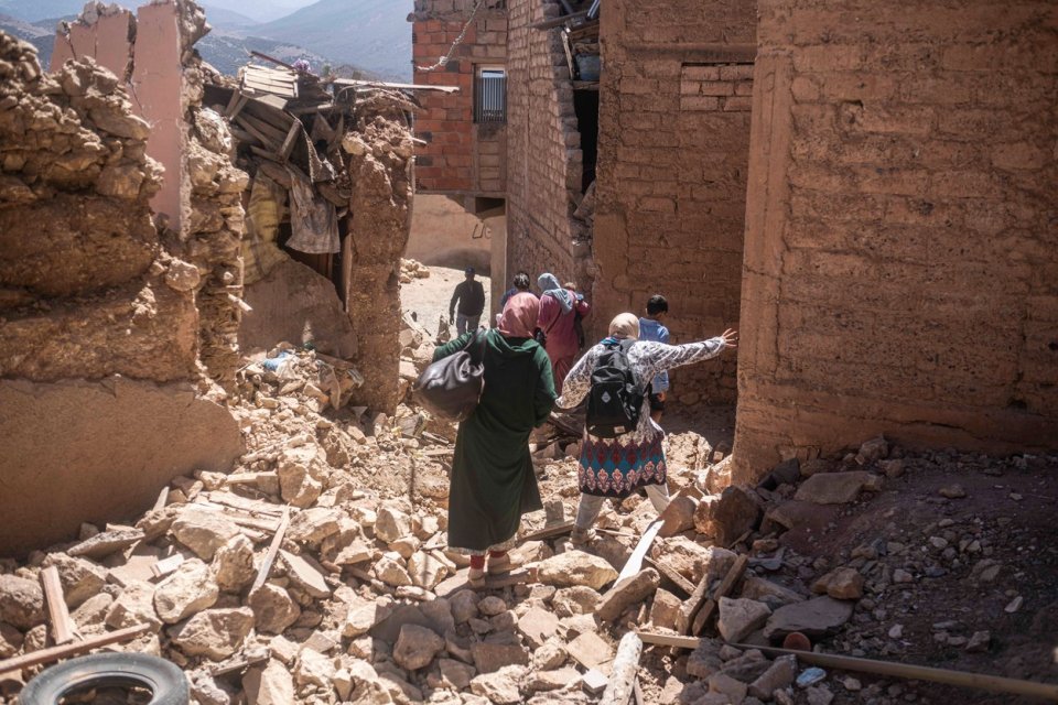 Následky ničivého zemětřesení v Maroku. Foto: Mosa’ab Elshamy, ČTK/AP