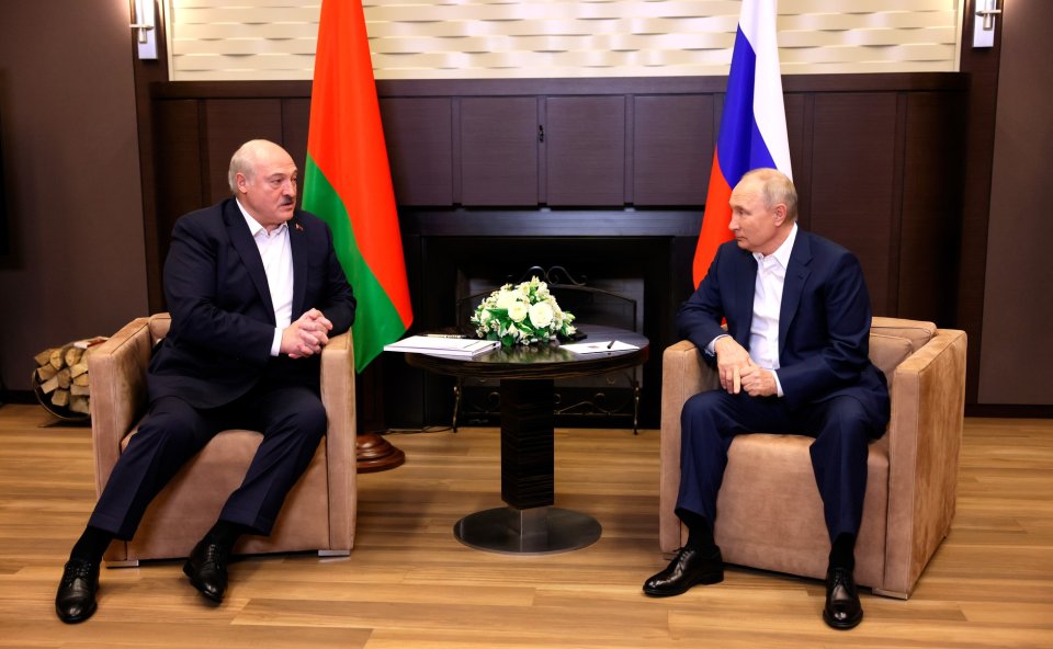 Lukašenko na schůzce s Putinem. Foto: Kreml