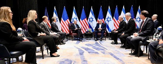 Jednání Biden–Netanjahu v Tel Avivu. Foto: David Azagury, americká ambasáda v Jeruzalémě