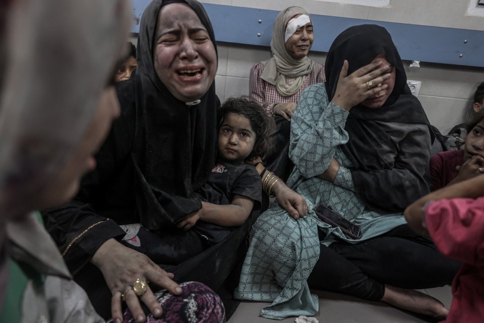 Neštěstí po výbuchu v nemocnici v Gaze. Foto: Profimedia