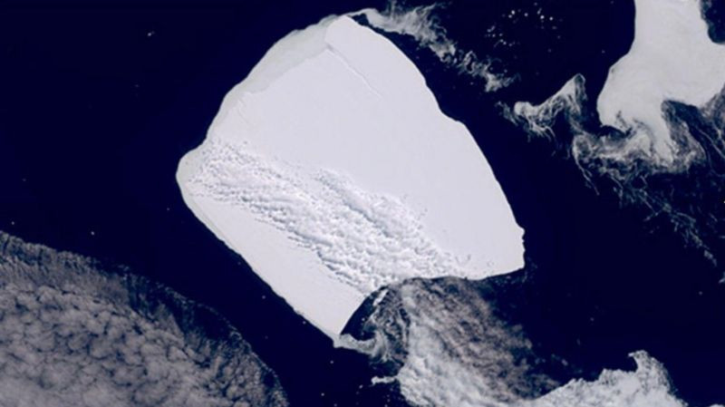 Ledovec A-23a. Foto: ESA