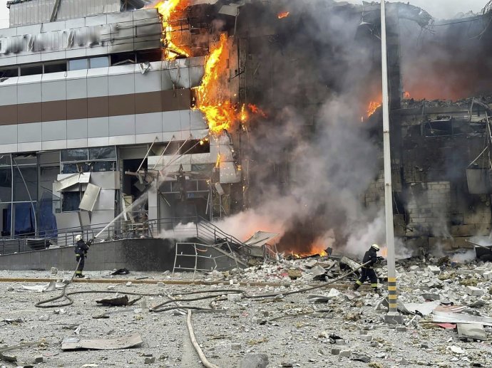 Ruský útok na Kyjev. Foto: ČTK/AP