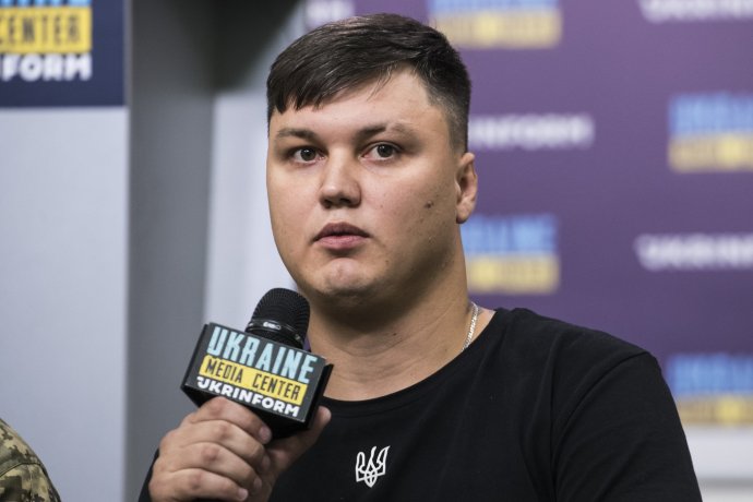 Maxim Kuzminov na setkání s novináři v Kyjevě. Foto: Profimedia