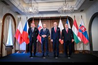 Robert Fico, Donald Tusk, Petr Fiala a Viktor Orbán. Zdroj: FB Petra Fialy