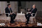Tucker Carlson a Vladimir Putin (repro tuckercarlson.com)