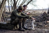 Vojáci v době odpočinku. Foto: 56. brigáda ukrajinské armády