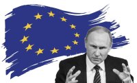 Putin a EU. Koláž Studio N