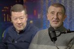 Tomio Okamura a Andrej Babiš jako podcasteři (koláž: Deník N)