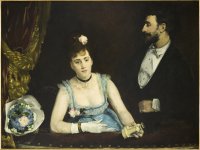 Eva Gonzalès (1849- 1883). Une loge aux Italiens (kolem 1874). Foto: Musée d’Orsay, Dist. RMN-Grand Palais / Patrice Schmidt
