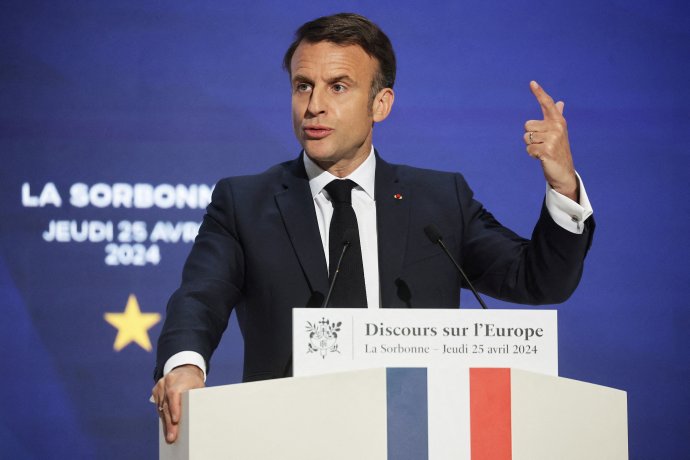 Včerejší Macronův projev na pařížské Sorbonně trval téměř dvě hodiny. Foto: Reuters