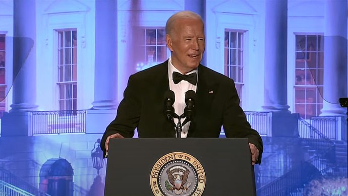 Americký prezident Joe Biden při projevu na pravidelné večeři pro korespondenty v Bílém domě. Foto: White House