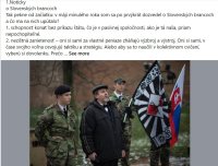 Post na facebookových stránkách organizace Slovenští branci, kde jsou údajné citace s podporou od muže, který je obviněn z atentátu na Fica. Zdroj: Facebook Slovenských branců 