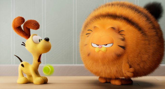 Odie a Garfield ve filmu Garfield. Foto: Falcon