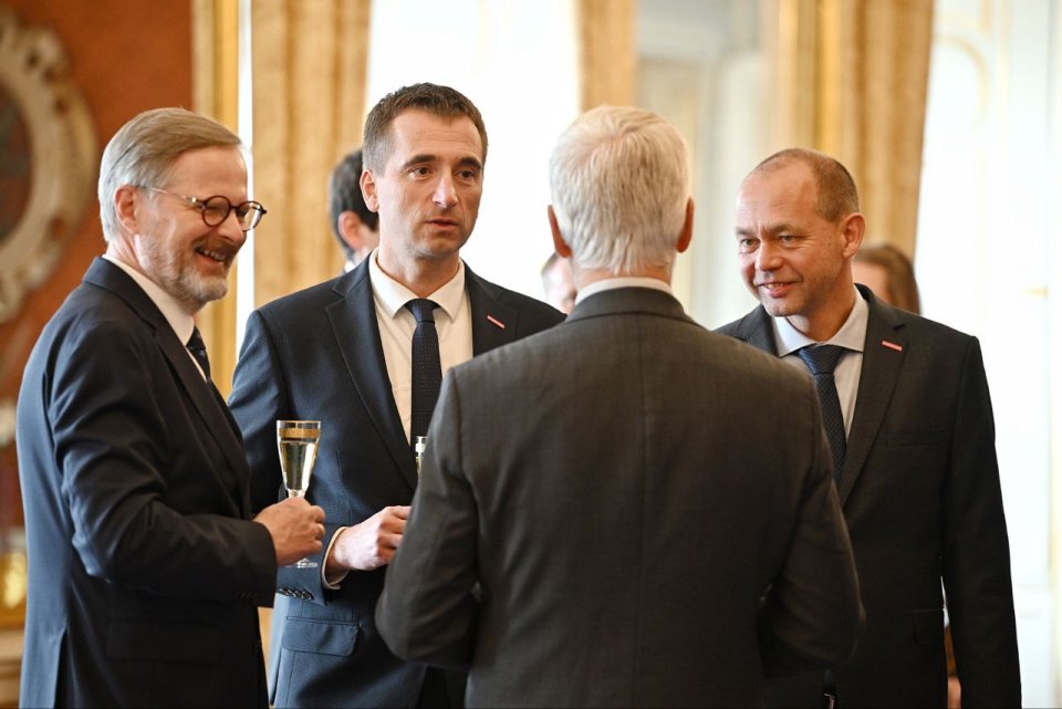 Jmenování nových ministrů Lukáše Vlčka a Petra Kulhánka na Pražském hradě. Foto: Jakub Plíhal, Deník N