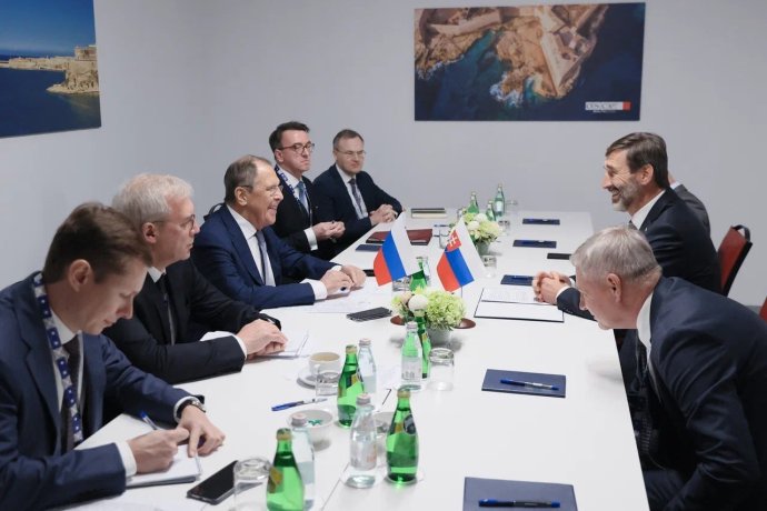 Schůzka Juraje Blanára se Sergejem Lavrovem na Maltě. Foto: ruské ministerstvo zahraničí