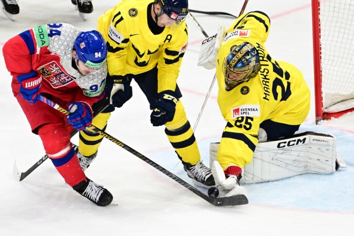 Čtvrtfinále mistrovství světa hokejistů: Švédsko–Česko. Foto: Ondřej Deml, ČTK
